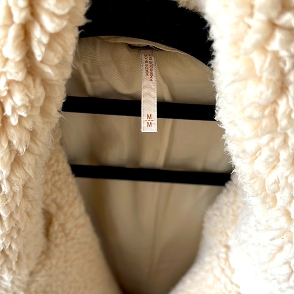 FREE PEOPLE Notched Teddy Peacoat - Picture 3 of 7